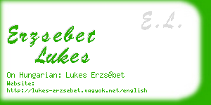 erzsebet lukes business card